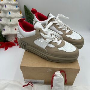 Christian Louboutin men’s Astroloubi low top leather trim sneakers size 44.5